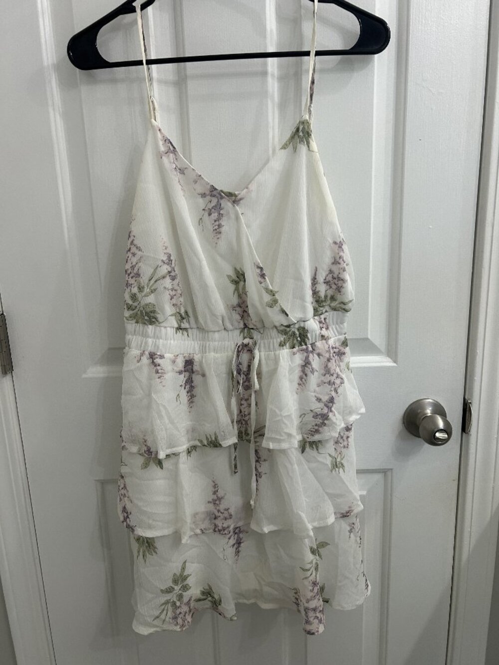 Blue Rain/ Francesca's mini dress - white with floral
